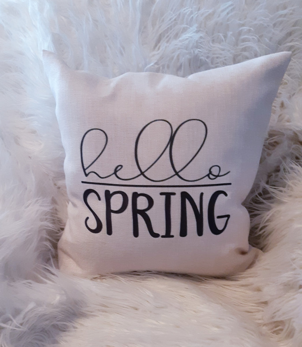 Hello sales spring pillow