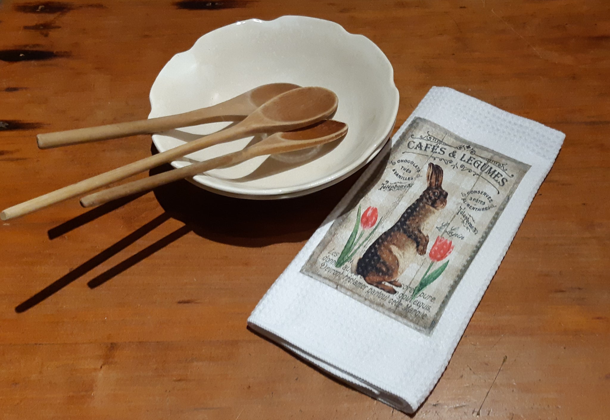 French Rabbit Tea Towel - Easter & Spring Collection