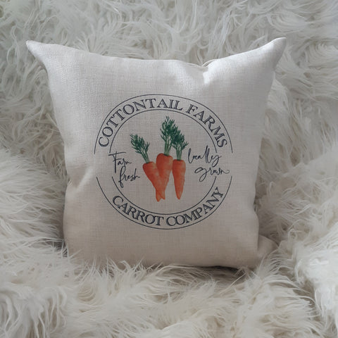 Cottontail Farms Carrot Company Easter Pillow